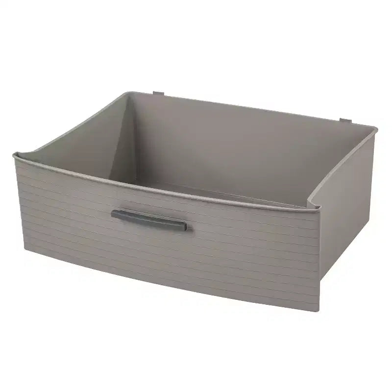 Tour de rangement en plastique large à 3 tiroirs – 60,96 cm H x 55,58 cm L x 40,34 cm P, Gris foncé