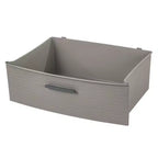 Tour de rangement en plastique large à 3 tiroirs – 60,96 cm H x 55,58 cm L x 40,34 cm P, Gris foncé