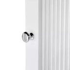 Meuble de rangement étroit et haut pour salle de bain et buanderie avec étagères réglables – Blanc