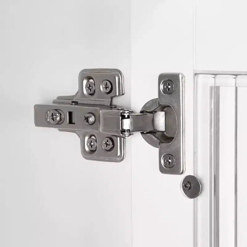 Meuble de rangement étroit et haut pour salle de bain et buanderie avec étagères réglables – Blanc