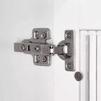 Meuble de rangement étroit et haut pour salle de bain et buanderie avec étagères réglables – Blanc