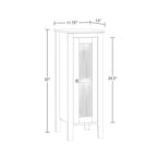 Meuble de rangement étroit et haut pour salle de bain et buanderie avec étagères réglables – Blanc