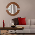 Miroir mural rectangulaire avec cadre en verre – 101,6 cm H x 71,1 cm L, finition argentée