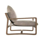 Fauteuil d'appoint rembourré de style élingue avec cadre en bois massif – Assise L 72,4 cm x P 69,8 cm, Hauteur 38,1 cm
