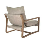 Fauteuil d'appoint rembourré de style élingue avec cadre en bois massif – Assise L 72,4 cm x P 69,8 cm, Hauteur 38,1 cm