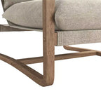 Fauteuil d'appoint rembourré de style élingue avec cadre en bois massif – Assise L 72,4 cm x P 69,8 cm, Hauteur 38,1 cm