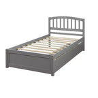 Lit plateforme jumeau avec 2 tiroirs de rangement et une tête de lit – 79,5" L x 41,8" l x 37,4" H