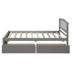 Lit plateforme jumeau avec 2 tiroirs de rangement et une tête de lit – 79,5" L x 41,8" l x 37,4" H