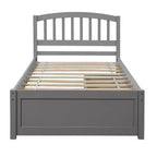Lit plateforme jumeau avec 2 tiroirs de rangement et une tête de lit – 79,5" L x 41,8" l x 37,4" H