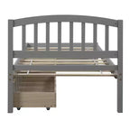 Lit plateforme jumeau avec 2 tiroirs de rangement et une tête de lit – 79,5" L x 41,8" l x 37,4" H