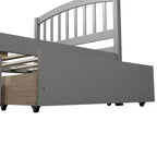 Lit plateforme jumeau avec 2 tiroirs de rangement et une tête de lit – 79,5" L x 41,8" l x 37,4" H