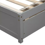 Lit plateforme jumeau avec 2 tiroirs de rangement et une tête de lit – 79,5" L x 41,8" l x 37,4" H