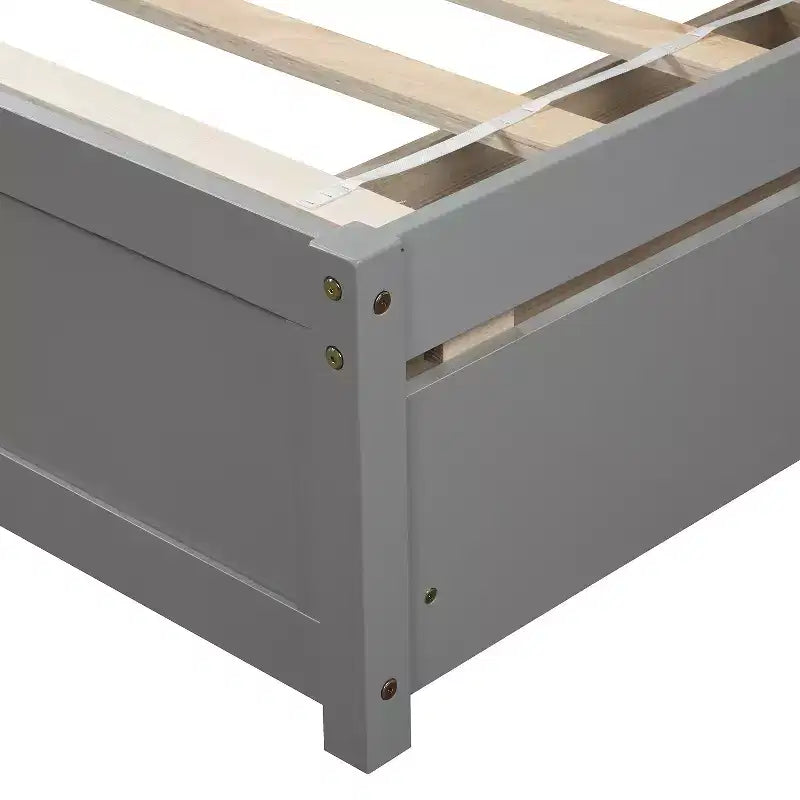 Lit plateforme jumeau avec 2 tiroirs de rangement et une tête de lit – 79,5" L x 41,8" l x 37,4" H