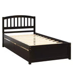 Lit plateforme jumeau avec 2 tiroirs de rangement et une tête de lit – 79,5" L x 41,8" l x 37,4" H
