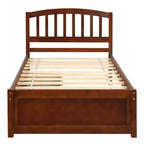 Lit plateforme jumeau avec 2 tiroirs de rangement et une tête de lit – 79,5" L x 41,8" l x 37,4" H
