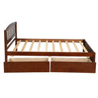 Lit plateforme jumeau avec 2 tiroirs de rangement et une tête de lit – 79,5" L x 41,8" l x 37,4" H