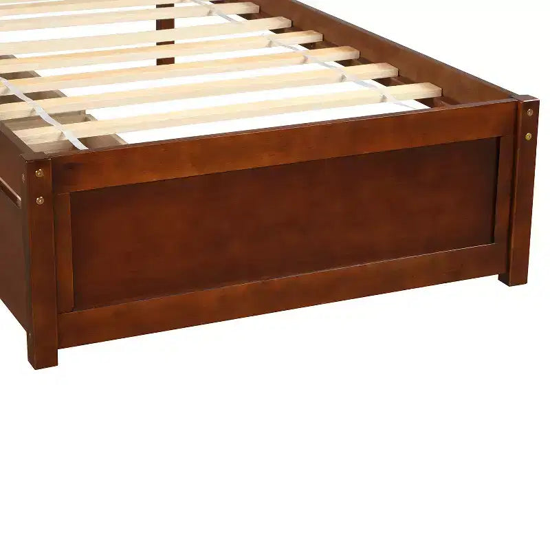 Lit plateforme jumeau avec 2 tiroirs de rangement et une tête de lit – 79,5" L x 41,8" l x 37,4" H