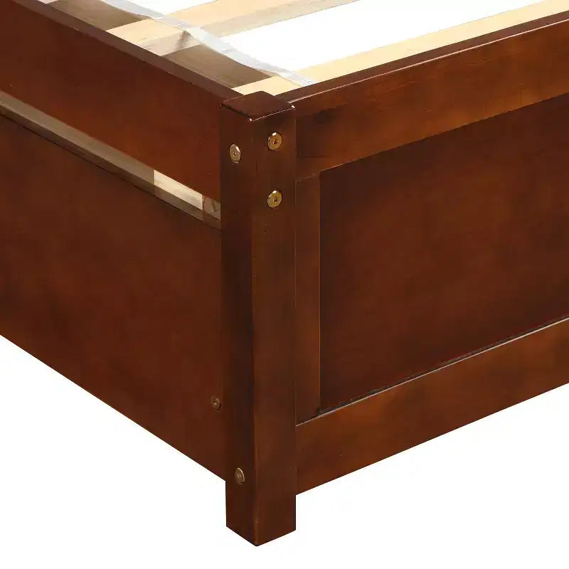 Lit plateforme jumeau avec 2 tiroirs de rangement et une tête de lit – 79,5" L x 41,8" l x 37,4" H