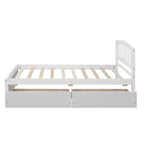 Lit plateforme jumeau avec 2 tiroirs de rangement et une tête de lit – 79,5" L x 41,8" l x 37,4" H