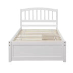 Lit plateforme jumeau avec 2 tiroirs de rangement et une tête de lit – 79,5" L x 41,8" l x 37,4" H