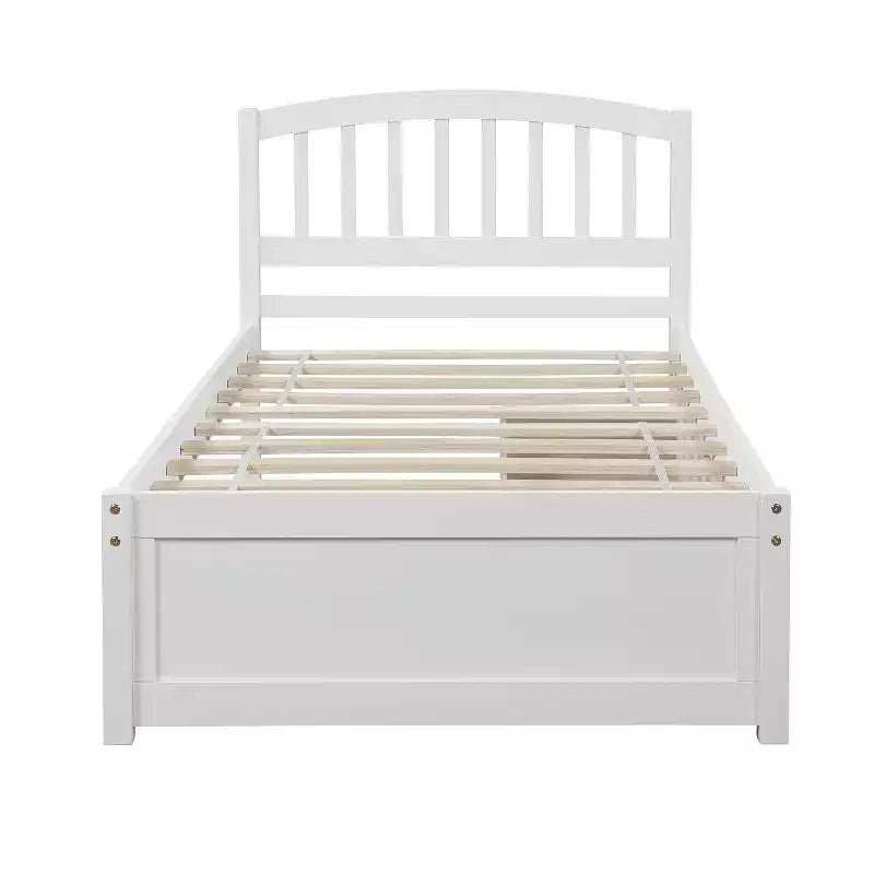 Lit plateforme jumeau avec 2 tiroirs de rangement et une tête de lit – 79,5" L x 41,8" l x 37,4" H