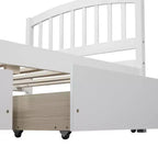 Lit plateforme jumeau avec 2 tiroirs de rangement et une tête de lit – 79,5" L x 41,8" l x 37,4" H