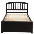 Lit plateforme jumeau avec 2 tiroirs de rangement et une tête de lit – 79,5" L x 41,8" l x 37,4" H