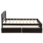 Lit plateforme jumeau avec 2 tiroirs de rangement et une tête de lit – 79,5" L x 41,8" l x 37,4" H