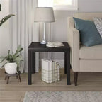 Table d'appoint style Parsons avec âme creuse laminée en PVC – 17,5" H x 20" L x 20" P, Espresso