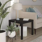 Table d'appoint style Parsons avec âme creuse laminée en PVC – 17,5" H x 20" L x 20" P, Espresso