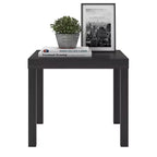 Table d'appoint style Parsons avec âme creuse laminée en PVC – 17,5" H x 20" L x 20" P, Espresso