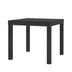 Table d'appoint style Parsons avec âme creuse laminée en PVC – 17,5" H x 20" L x 20" P, Espresso