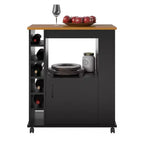 Desserte de cuisine roulante avec casiers à vin et étagères – 89,23 cm H x 75,26 cm L x 43,82 cm P