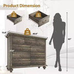 Commode à 9 tiroirs avec poignées métalliques – Meuble de rangement en bois pour chambre ou salon