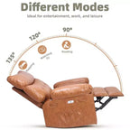 Fauteuil inclinable, pivotant et berçant extra-large avec massage et inclinaison électrique – Largeur du siège 68 cm, capacité 180 kg