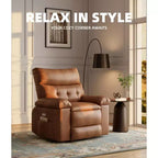 Fauteuil inclinable, pivotant et berçant extra-large avec massage et inclinaison électrique – Largeur du siège 68 cm, capacité 180 kg