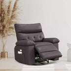 Fauteuil inclinable, pivotant et berçant extra-large avec massage et inclinaison électrique – Largeur du siège 68 cm, capacité 180 kg