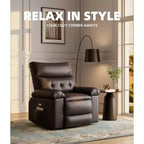 Fauteuil inclinable, pivotant et berçant extra-large avec massage et inclinaison électrique – Largeur du siège 68 cm, capacité 180 kg