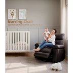 Fauteuil inclinable, pivotant et berçant extra-large avec massage et inclinaison électrique – Largeur du siège 68 cm, capacité 180 kg