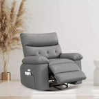 Fauteuil inclinable, pivotant et berçant extra-large avec massage et inclinaison électrique – Largeur du siège 68 cm, capacité 180 kg