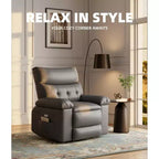 Fauteuil inclinable, pivotant et berçant extra-large avec massage et inclinaison électrique – Largeur du siège 68 cm, capacité 180 kg