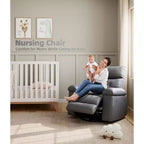Fauteuil inclinable, pivotant et berçant extra-large avec massage et inclinaison électrique – Largeur du siège 68 cm, capacité 180 kg