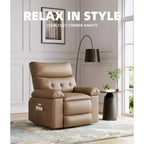 Fauteuil inclinable, pivotant et berçant extra-large avec massage et inclinaison électrique – Largeur du siège 68 cm, capacité 180 kg