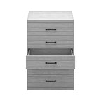 Commode à 5 tiroirs avec mécanisme de sécurité à verrouillage – 116,4 cm H x 78 cm L x 41 cm P, Chêne Gris Poussiéreux