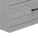 Commode à 5 tiroirs avec mécanisme de sécurité à verrouillage – 116,4 cm H x 78 cm L x 41 cm P, Chêne Gris Poussiéreux