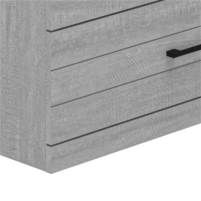 Commode à 5 tiroirs avec mécanisme de sécurité à verrouillage – 116,4 cm H x 78 cm L x 41 cm P, Chêne Gris Poussiéreux
