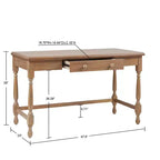 Bureau traditionnel en bois avec 1 tiroir central – 47,5" L x 23" P x 29" H