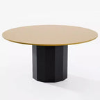 Table à manger ronde en bois massif avec pied cylindrique, 6 à 8 places – 152 cm de diamètre x 76 cm de hauteur