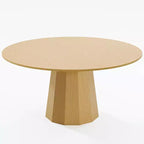 Table à manger ronde en bois massif avec pied conique, pour 6 à 8 personnes – 152 cm de diamètre x 76 cm de hauteur
