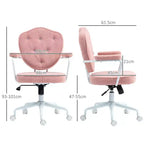 Fauteuil de bureau pivotant rembourré avec hauteur réglable et accoudoirs fixes – 101 cm H x 61,5 cm L x 63 cm P